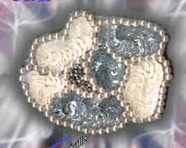 Kit Fleur argentée blanche KBP 480/08