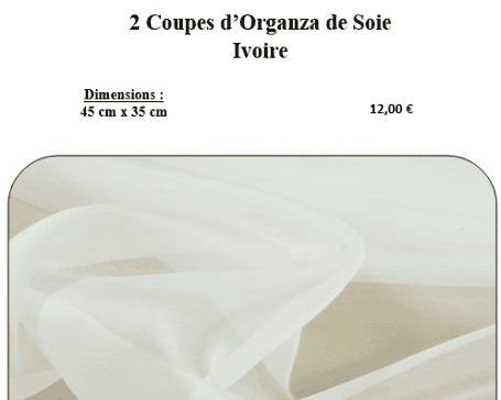 Organza de Soie Ivoire